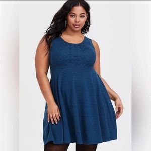 Torrid Honeycomb Knit Skater Mini Dress Size 1X (14/16)